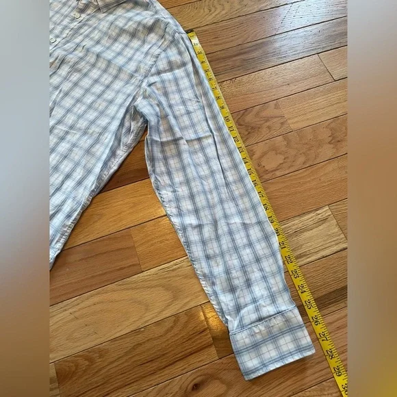 Faherty Button Down Shirt Men’s Size XXL Plaid Blue White Preppy Long Sleeve - Picture 10 of 12